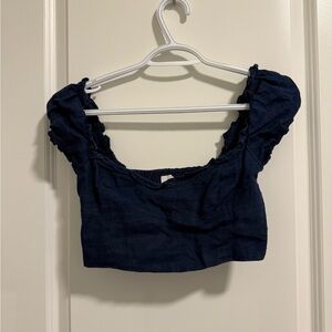 Wilfred Dark Blue Crop Top